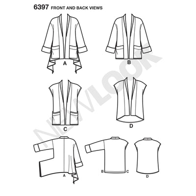 6397 Misses' Jacket and Vest