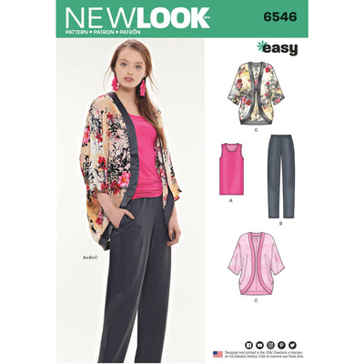 6546 New Look Pattern 6546 Misses' Seperates