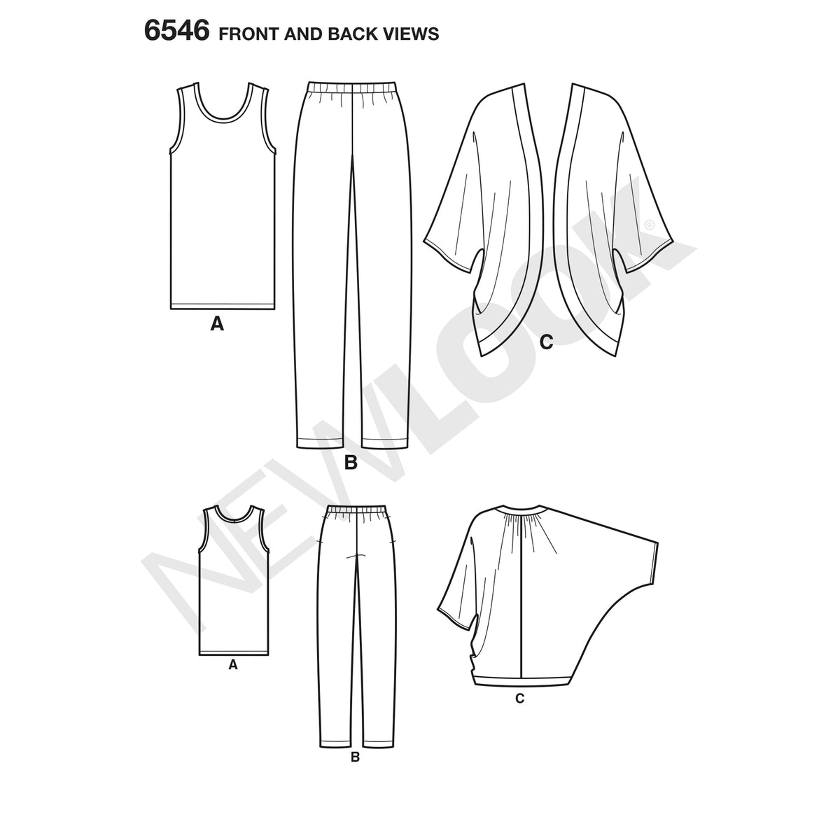 6546 New Look Pattern 6546 Misses' Seperates