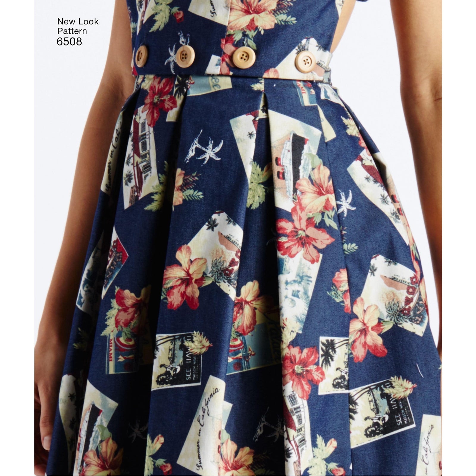 6508 New Look Pattern 6508 Women’s   Dress with Open or Closed Back Variations