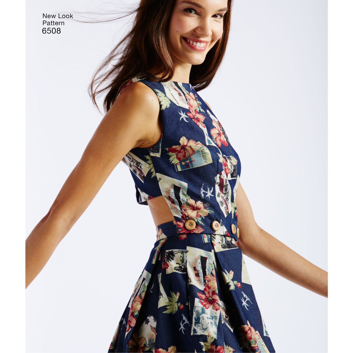 6508 New Look Pattern 6508 Women’s   Dress with Open or Closed Back Variations