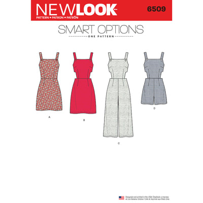 6509 New Look Pattern 6509 Women’s   Jumper, Romper, and Dress with Bodice Variations
