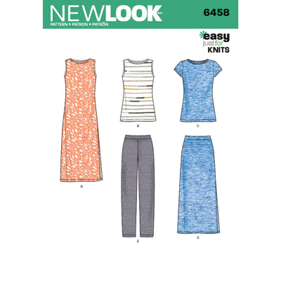 6458 Misses' Easy Knit Separates