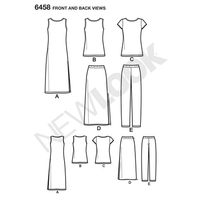 6458 Misses' Easy Knit Separates