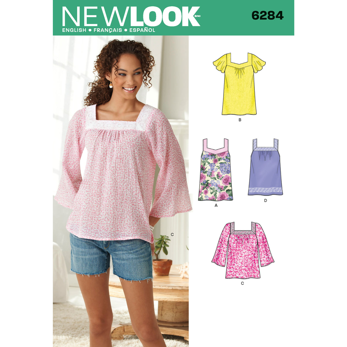 6284 Misses' Pullover Top in Two Lengths
