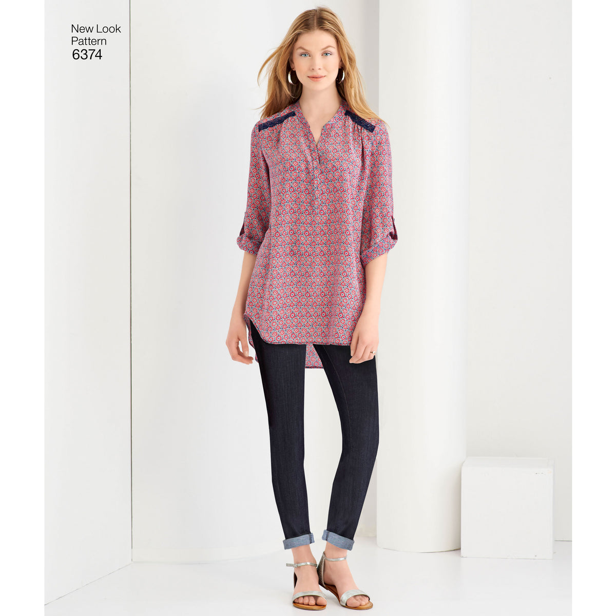 6374 Misses' Shirts with Sleeve and Length Options