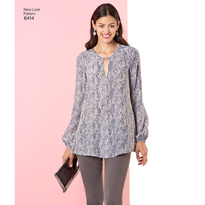6414 Misses' Tunic and Top with Neckline Variations