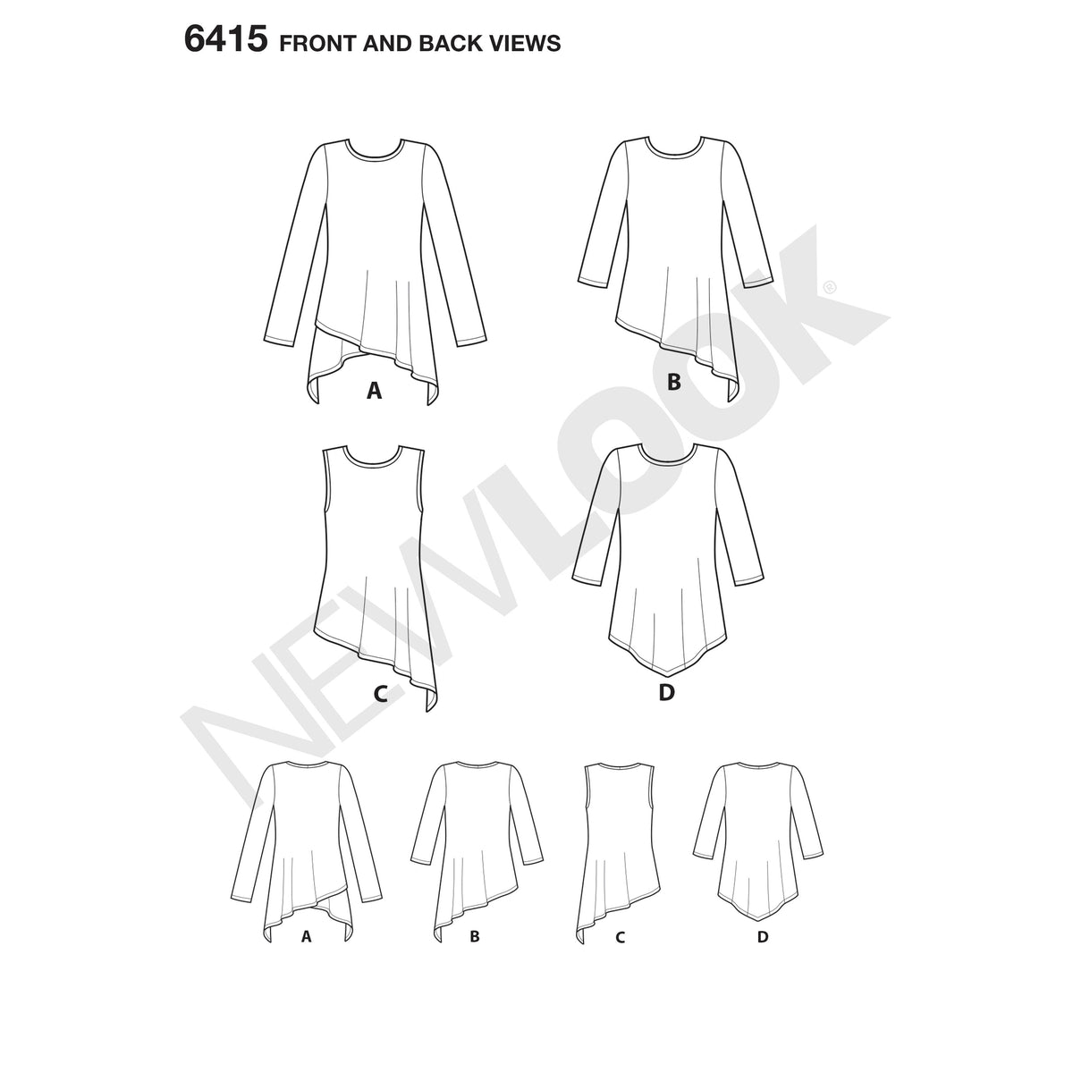 6415 Misses' Knit Tunics