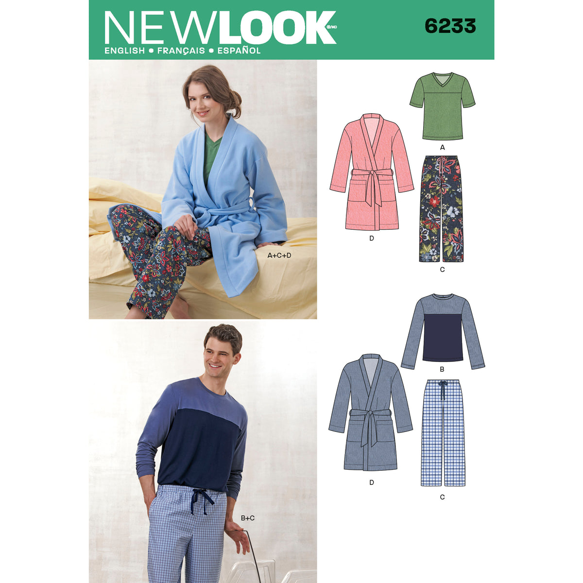 6233 Unisex Pants, Robe and Knit Tops