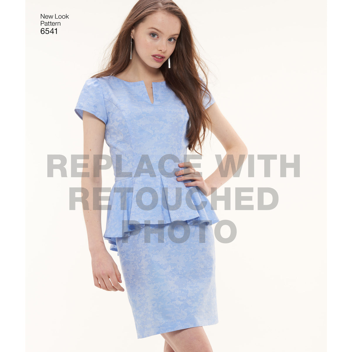 6541 New Look Pattern 6541 Misses' Peplum Dress