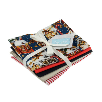 Fabric: Fat Quarters: Night Before Christmas: Bundle of 5
