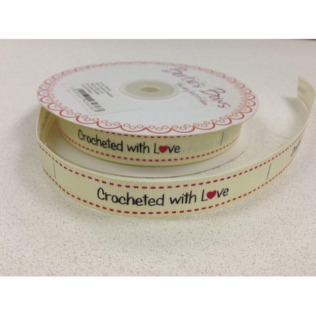 Crocheted With Love Label Ribbon