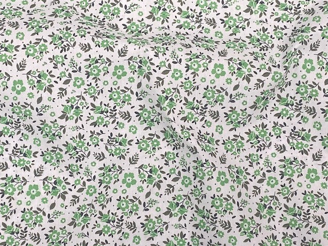 Olive Leaf Floral - Poly/Cotton Print
