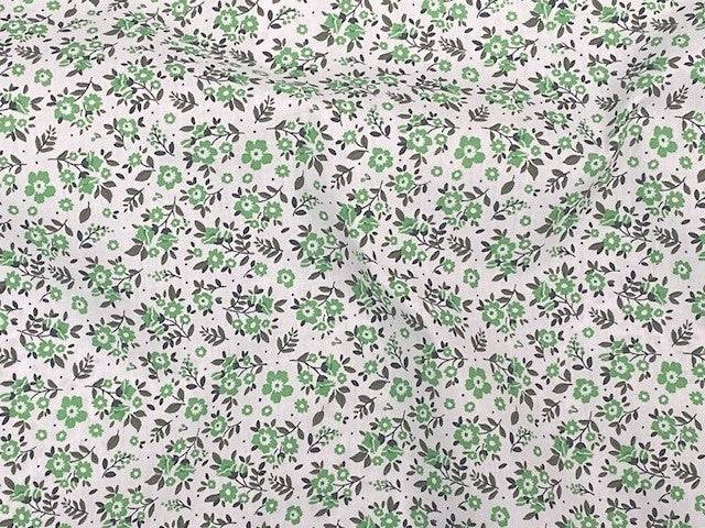 Olive Leaf Floral - Poly/Cotton Print - Cheap Fabrics
