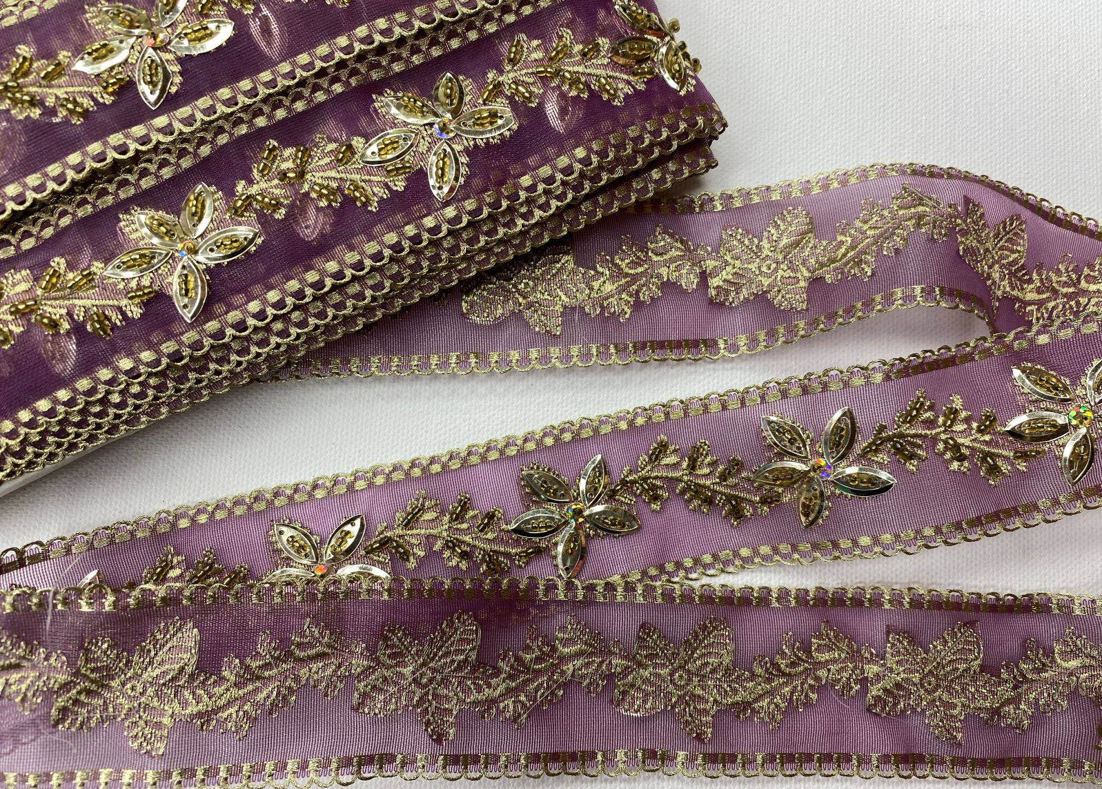 Organza Ribbon - Metallic Flower - Cheap Fabrics