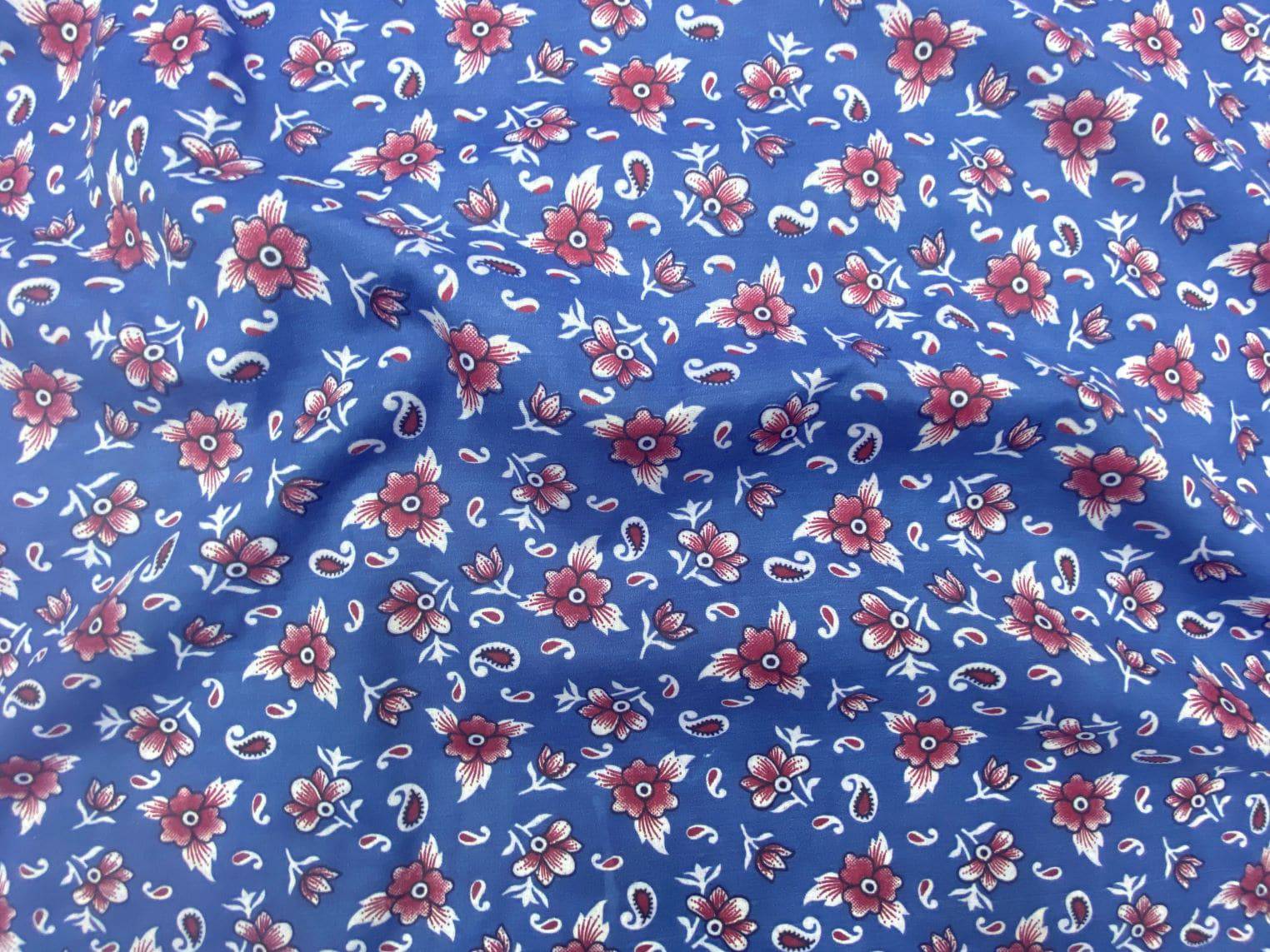 Paisley Droplet Floral  - Poly/Cotton