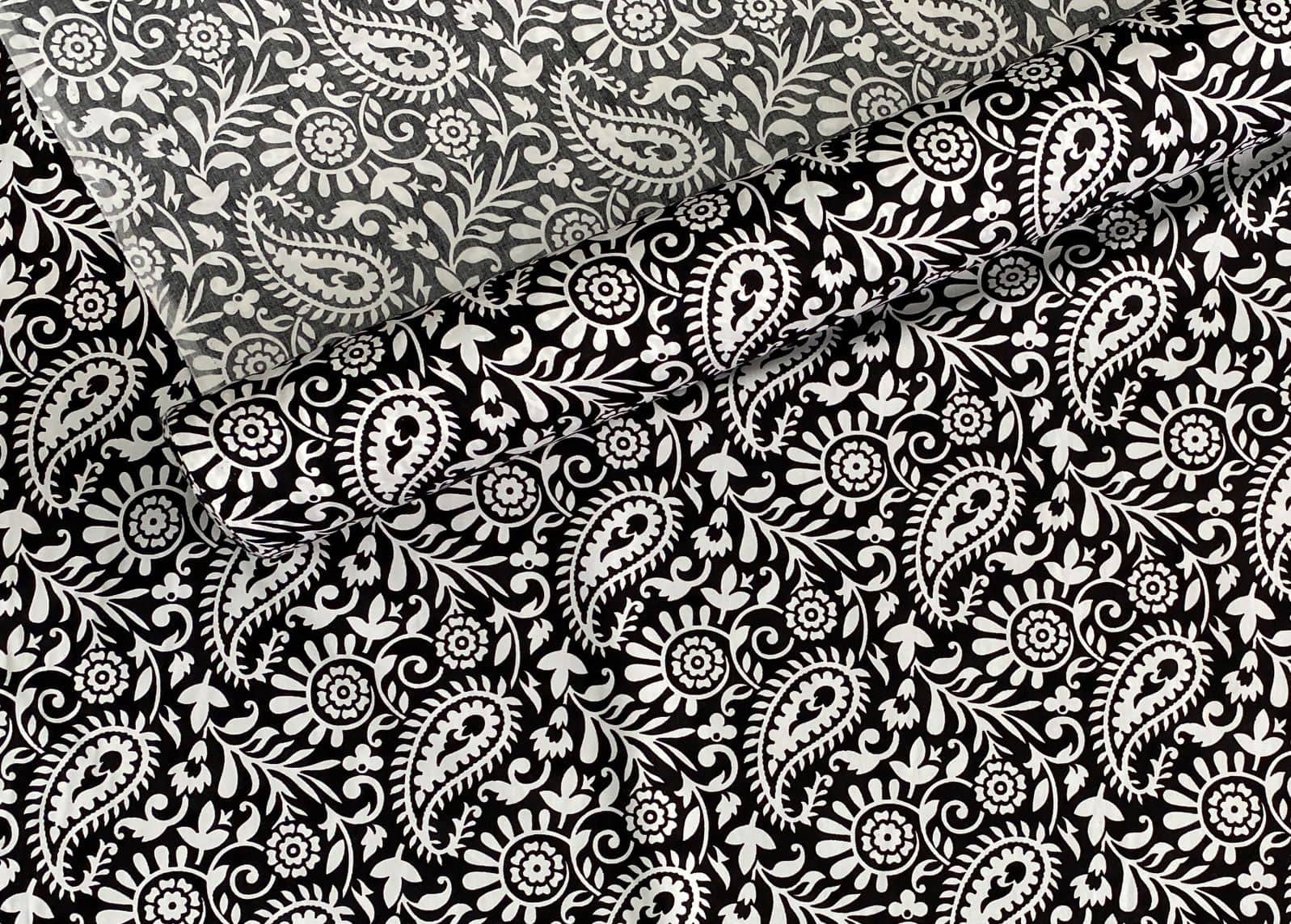 Paisley Power - Monochrome Cotton Poplin