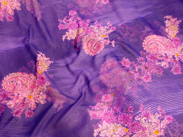 Paisley Leaf - Printed Chiffon