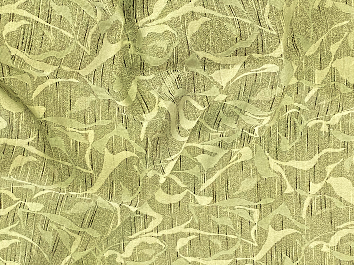 Pea Green Jacquard - 1.38 Metre Remnant LAST CHANCE TO BUY!