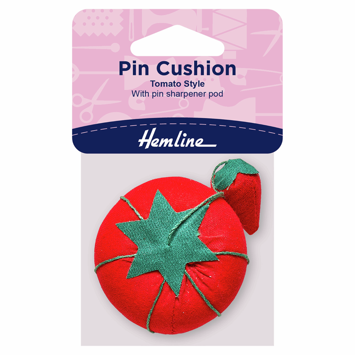 Pin Cushion With Attached Sharpener - Tomato Design