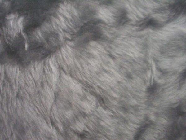 Plain Silver Faux Fur Fabric - 88cms Remnant