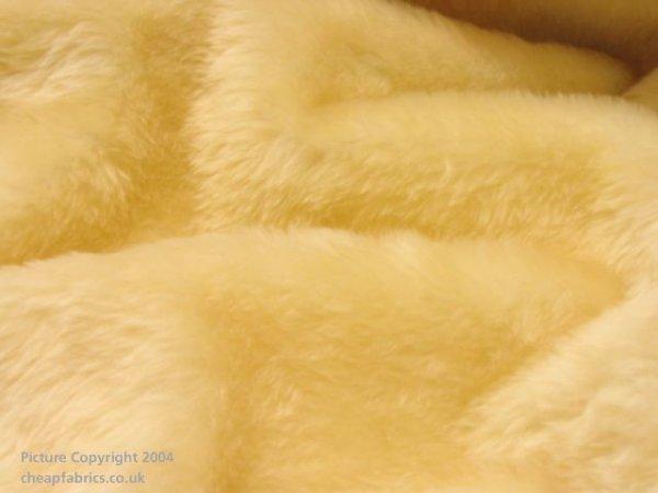Toffee Plain Faux Fur Fabric - 75cms Remnant