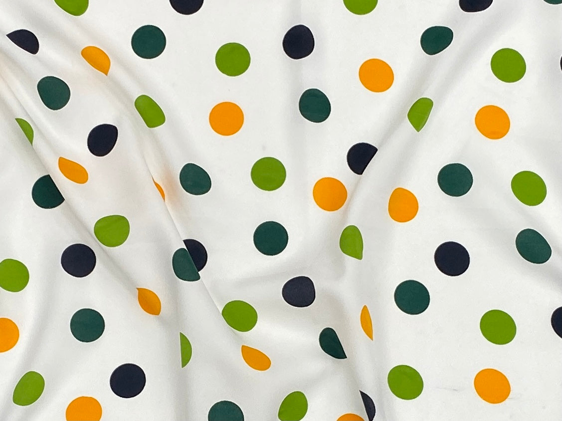 Polka Dots - Clearance Printed Crepe - SECONDS