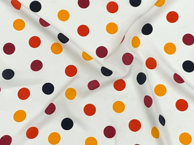 Polka Dots - Clearance Printed Crepe - SECONDS