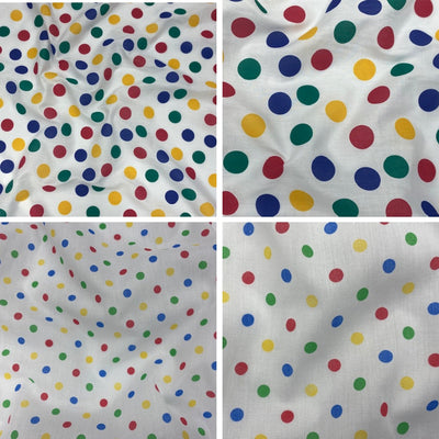 Multi Coloured Polka Dots Polycotton Print