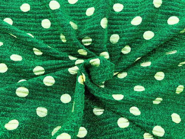 Polka Dots Ribbed Moonlight Jersey - Cheap Fabrics