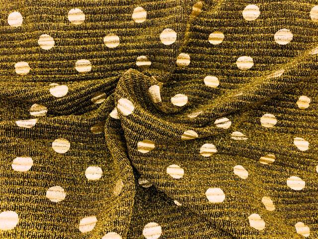 Polka Dots Ribbed Moonlight Jersey - Cheap Fabrics