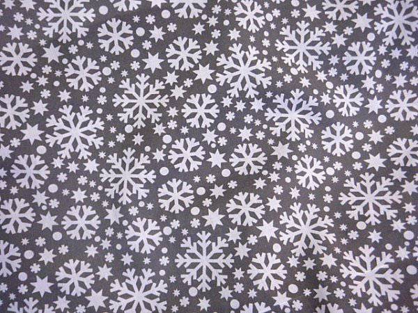 Christmas Snowflake - Poly/Cotton Print