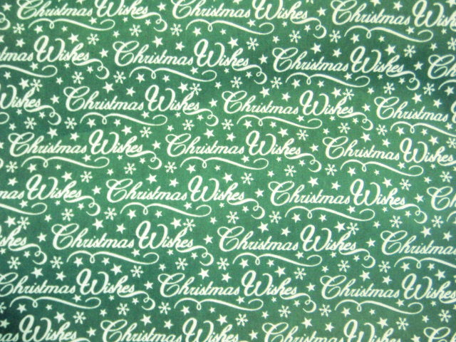 Christmas Wishes Greeting - Poly/Cotton Print