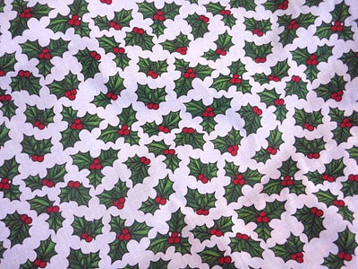 Christmas Classic Holly - Poly/Cotton Print