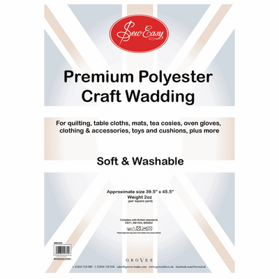 Premium Polyester Craft Wadding - 39.5" x 45.5"