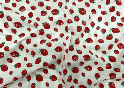 Large Strawberries - Novelty Poly/Cotton Print