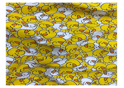 Rubber Bathtime Ducks  - Poly/Cotton Print