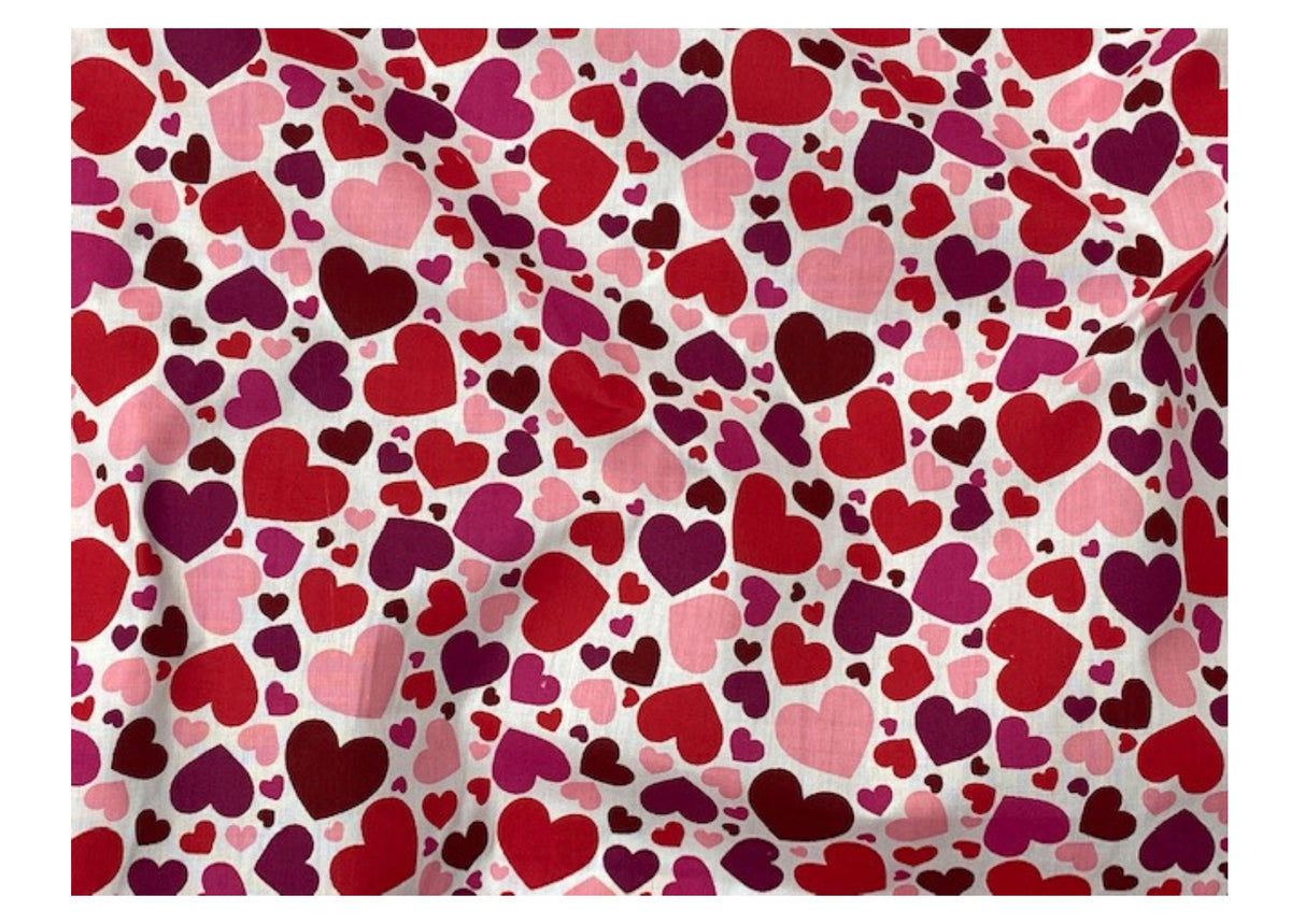 Love Hearts  - Poly/Cotton Print