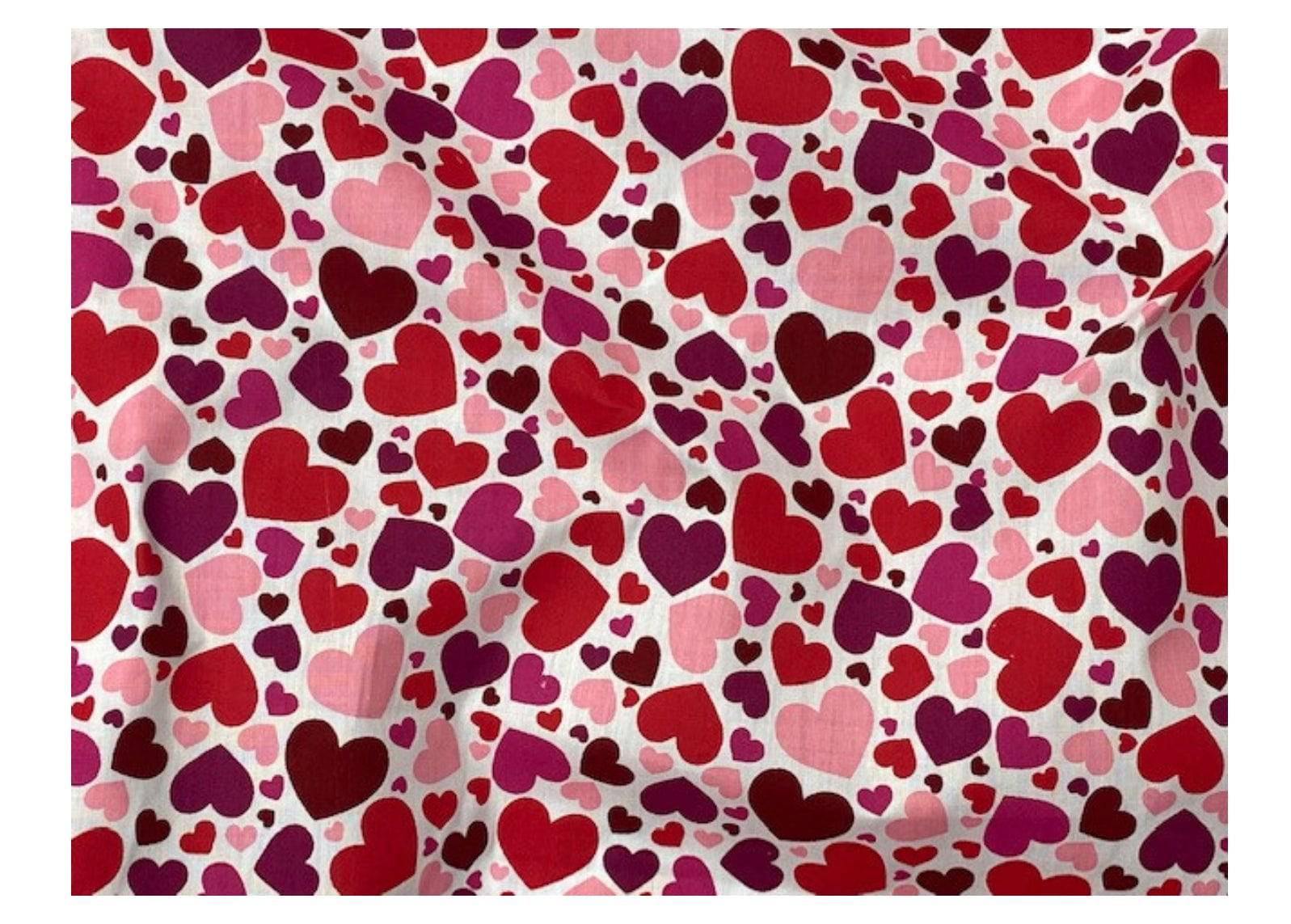 Love Hearts  - Poly/Cotton Print