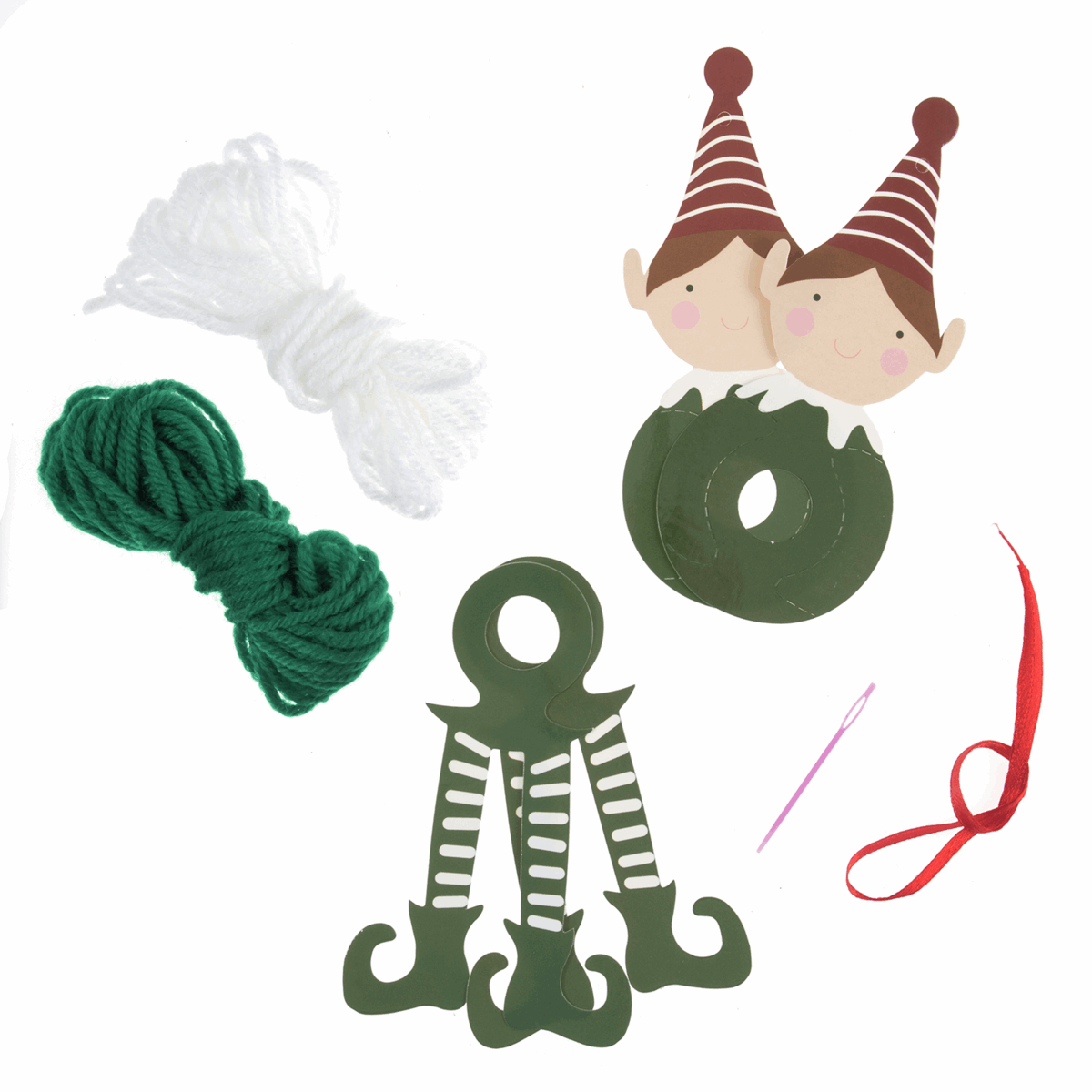 Pom Pom Craft Decoration Kit - Elf - Cheap Fabrics