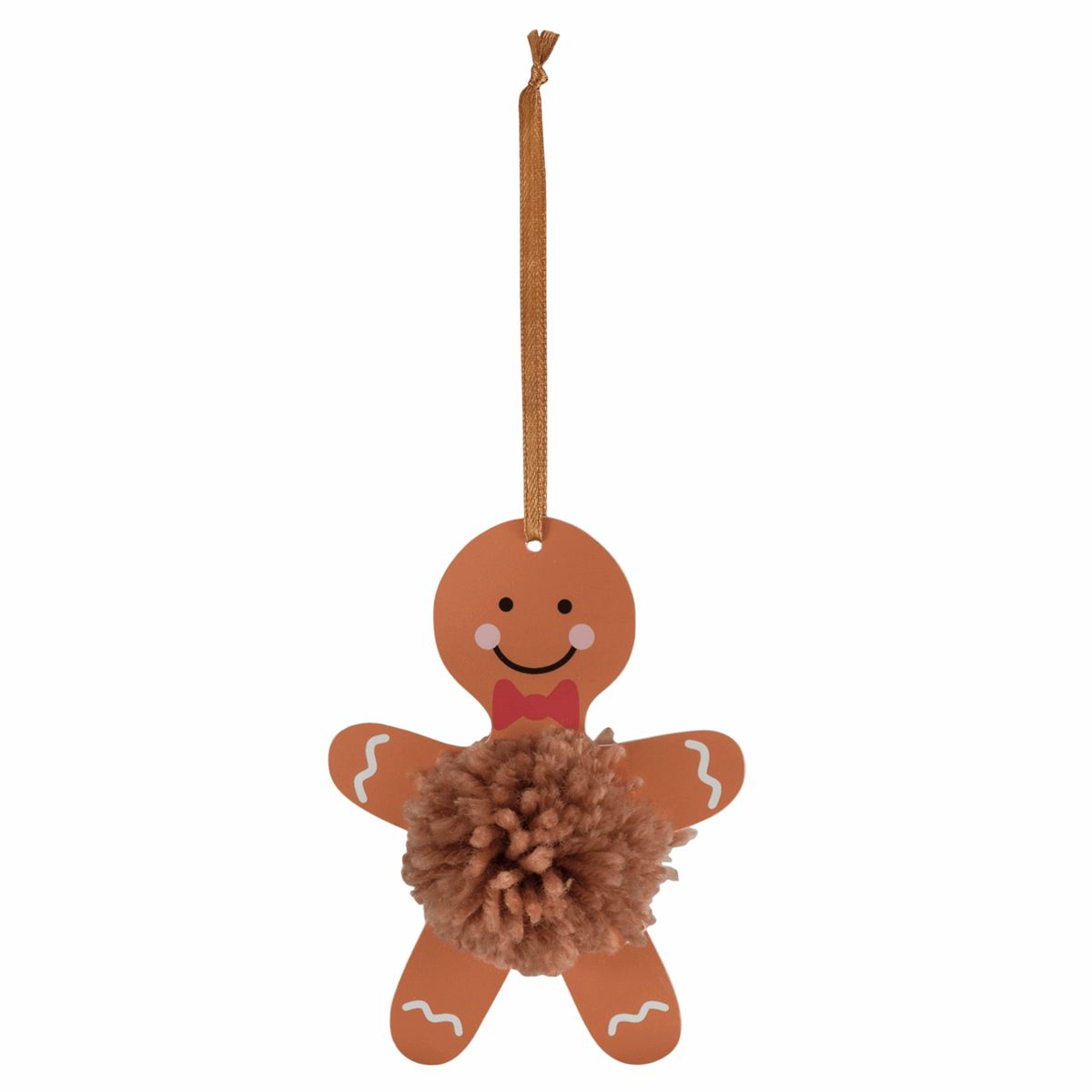 Pom Pom Craft Decoration Kit - Christmas Gingerbread Man - Cheap Fabrics