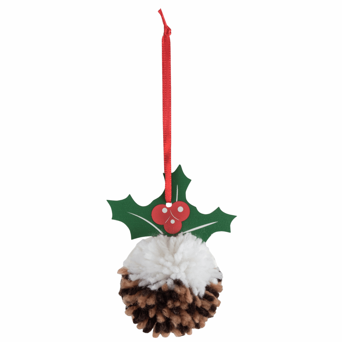 Pom Pom Decoration Kit: Christmas Pudding