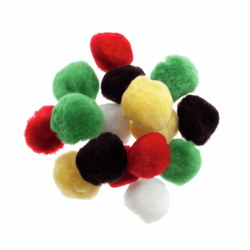 Pom Poms -  Mixed Bag (1.3cm x 30 pieces) - Cheap Fabrics