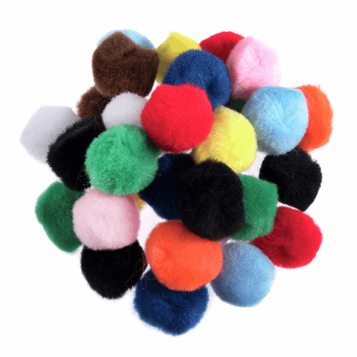 Pom Poms -  Mixed Bag (2.5cm) - Cheap Fabrics