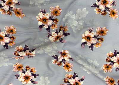 Floral Pattern  - Clearance Printed Crepe