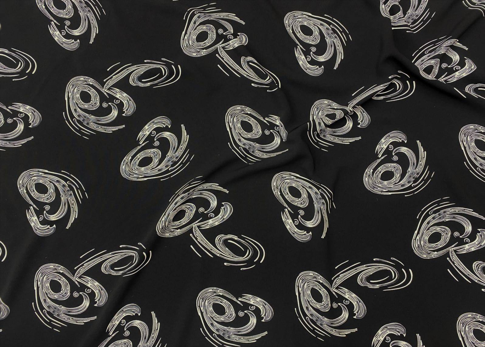 Spiral - Printed Crepe - Cheap Fabrics