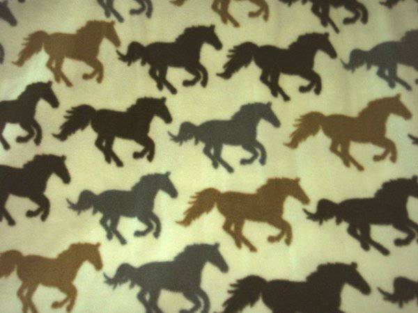 Horses - Fleece Print - Cheap Fabrics