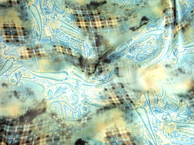 Paisley Check Silk Printed Chiffon