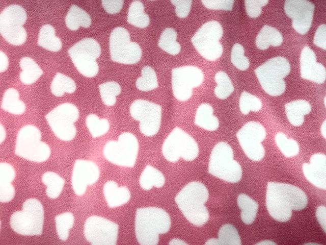 Many Hearts - Fleece Print - Cheap Fabrics