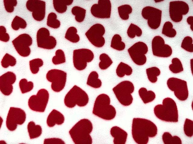 Many Hearts - Fleece Print - Cheap Fabrics